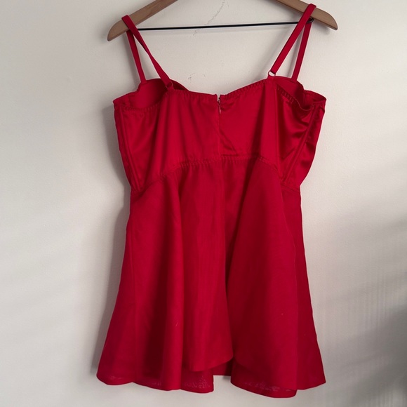 Victorias Secret Lipstick Red Bow Topped Bustier Slip Mini Dress XL - Picture 3 of 6